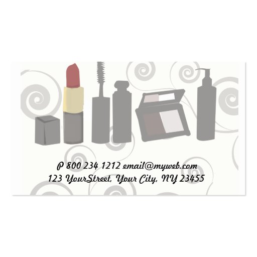 Beauty Cosmetologist Business Card (back side)