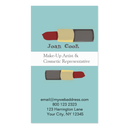 Beauty Cosmetologist Business Cards