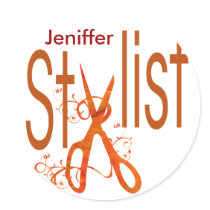 Beauty Diva  Stylist Round Stickers