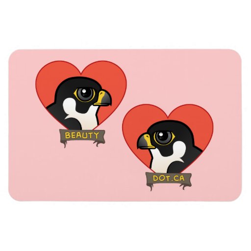 Beauty & Dot.Ca Hearts Rectangular Magnets