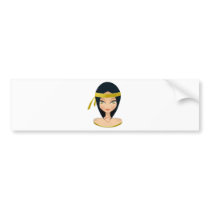 Beauty face bumper stickers by Melisende Beauty face bumper stickers
