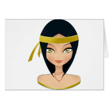 Beauty face greeting card