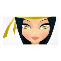 Beauty face photo cards by Melisende Beauty face photo cards