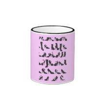 Beauty Fashion Shoes Silhouettes Coffee Mug