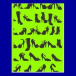 Beauty Fashion Shoes Silhouettes postcards
