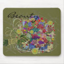 'BEAUTY' Floral Bouquet Mousepad