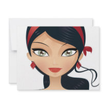 Beauty Girl invitations by Melisende Beauty Girl invitations