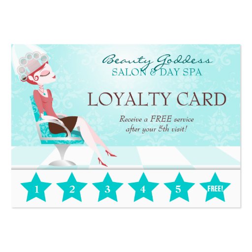 Beauty Goddess Loyalty Card Business Card Template (front side)
