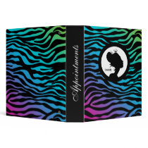 Beauty Hair Salon Appointment Book Zebra Crown BG Binders