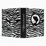 Beauty Hair Salon Appointment Book Zebra Crown Binder