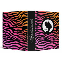 Beauty Hair Salon Appointment Book Zebra Crown OP Binders