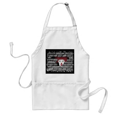Beauty hiding behind the wall aprons by lively2000