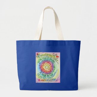 Beauty in Life Rounded Rainbow Canvas Bag