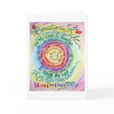 Beauty in Life Rounded Rainbow Card by donnabellasangels