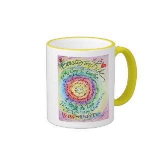 Beauty in Life Rounded Rainbow Coffee Mugs