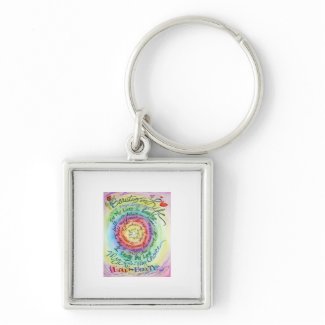 Beauty in Life Rounded Rainbow Keychain