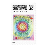 Beauty in Life Rounded Rainbow Postage Stamp