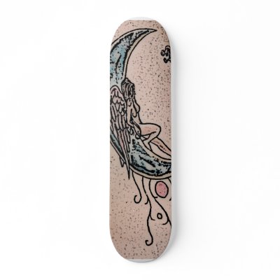 Beauty In Moon Art Skateboard by pentexslr