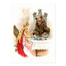Beauty In Pink And The Beast Postcards