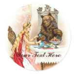 Beauty In Pink And The Beast Round Stickers