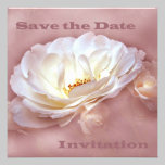 BEAUTY IN THE MIST-STRAWBERRY PINK - SAVE THE DATE invitations