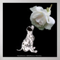 Beauty Innocence Dalmatian And Rose Poster Print