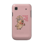 beauty is only pig skin deep pun funny cartoon samsung galaxy case