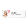 beauty is only pig skin deep pun funny cartoon custom return address labels