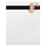 beauty is only pig skin deep pun funny cartoon customized letterhead