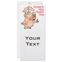 beauty is only pig skin deep pun funny cartoon personalized rack card