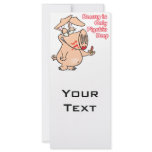 beauty is only pig skin deep pun funny cartoon rack cards