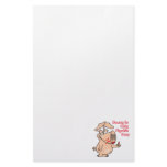 beauty is only pig skin deep pun funny cartoon stationery