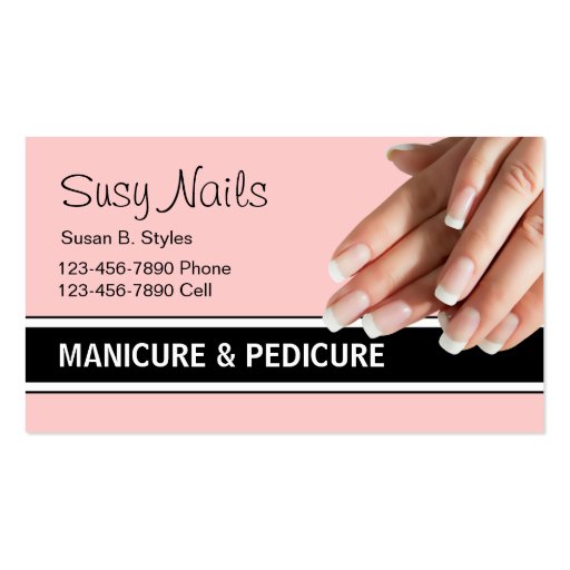 Beauty Nails Business Cards (front side)