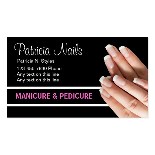 Beauty Nails Business Cards (front side)