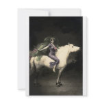 *Beauty on Horseback* Vintage Woman Invitation