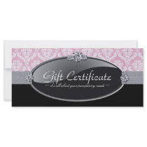 BEAUTY PARLOUR GIFT CERTIFICATE CUSTOM RACK CARDS