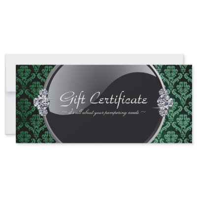 BEAUTY PARLOUR GIFT CERTIFICATE CUSTOMIZED RACK CARD by colourfuldesigns