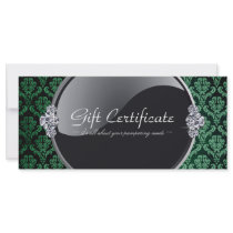 BEAUTY PARLOUR GIFT CERTIFICATE CUSTOMIZED RACK CARD