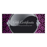 BEAUTY PARLOUR GIFT CERTIFICATE FULL COLOR RACK CARD