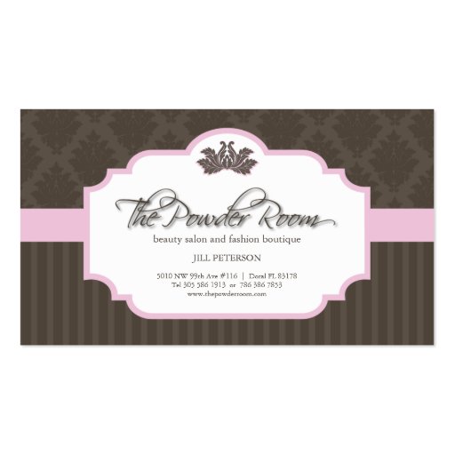 Beauty Salon and Fashion Boutique Business Card (front side)