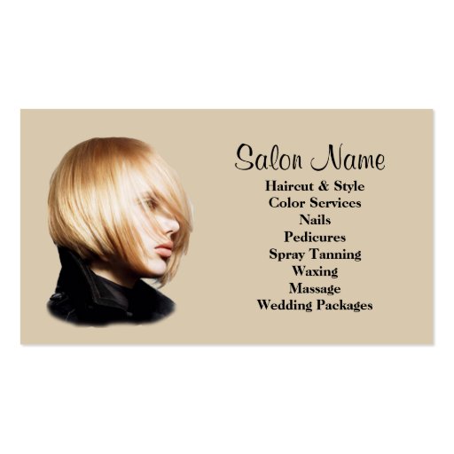 Beauty Salon Business Card (front side)
