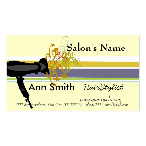 Beauty Salon Business Cards (front side)