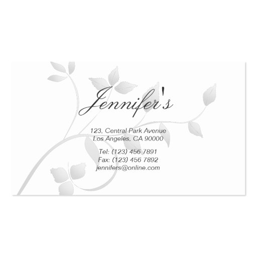 Beauty Salon - business cards (back side)