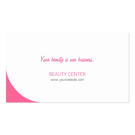 Beauty Salon Cosmetologist business card (back side)