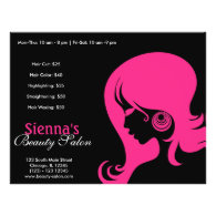 Beauty Salon (Deep Pink) Flyer