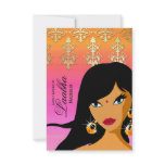 Beauty Salon Gift Card Invite Gold Pink Bindi 2