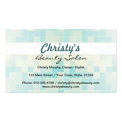 Beauty Salon/ Hair Sylist Business Card-2 (back side)