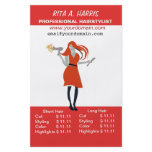 Beauty Salon Hairstylist  Hairdressing Price List Custom Flyer