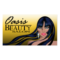 Beauty Salon II - Hair Makeup Nails Spa Treatments business cards by StylishBusinessCards Beauty Salon II - Hair Makeup Nails Spa Treatments business cards