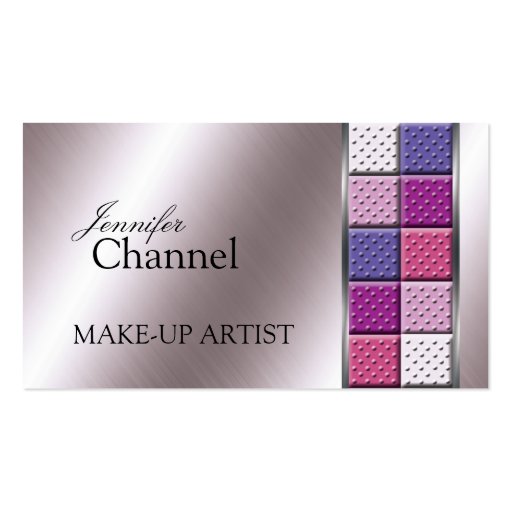 Beauty Salon Make-Up Artist Business Cards (front side)